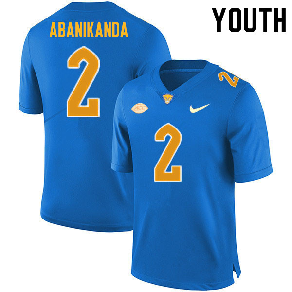 Youth #2 Israel Abanikanda Pitt Panthers College Football Jerseys Sale-Royal